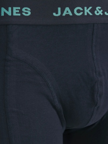 Jack & Jones Underwear barbati, Set 3 perechi de boxeri, cu imprimeu text, Bleumarin inchis - Img 6