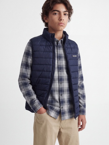 Jack & Jones Vesta baieti, cu fermoar, Regular fit, JJELVIS, Bleumarin inchis - Img 3