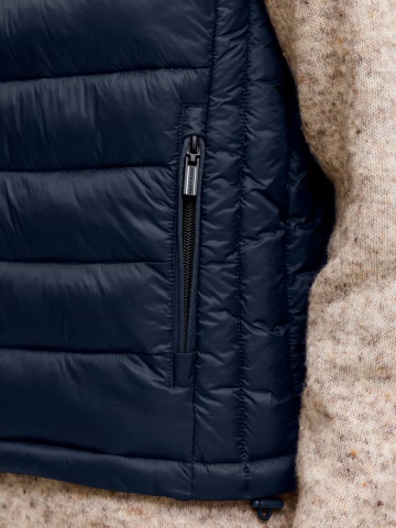 Jack & Jones Vesta barbati fara gluga cu guler inalt, Regular fit, JJEKINGSLEY, Bleumarin inchis - Img 4