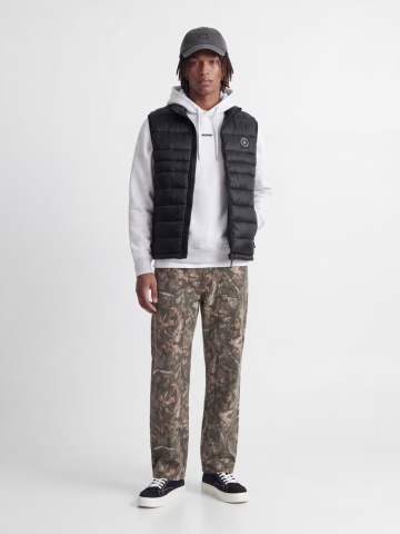 Jack & Jones Vesta barbati fara gluga cu guler inalt, Regular fit, JJEKINGSLEY, Negru - Img 4