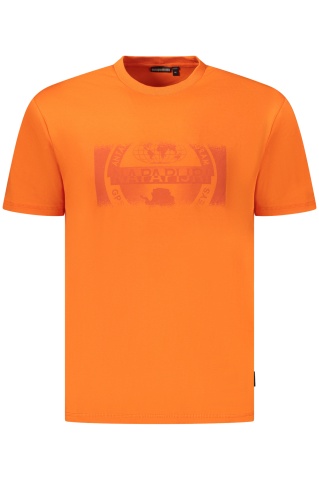 Napapijri Tricou barbati, cu imprimeu grafic, Regular Fit, Portocaliu - Img 1
