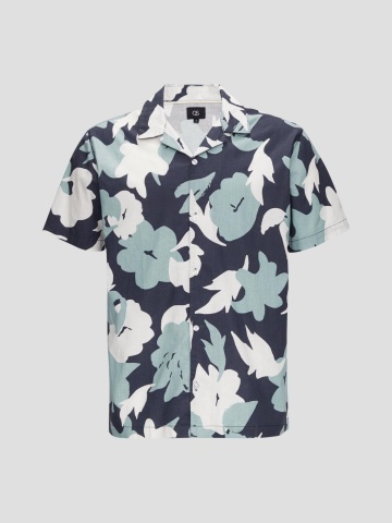 Q/S by s.Oliver Camasa barbati cu maneca scurta, Regular Fit cu imprimeu floral, Alb - Img 6