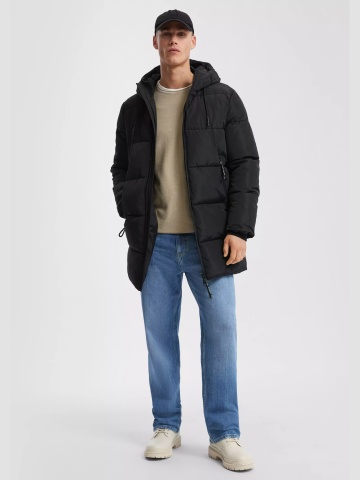 Q/S by s.Oliver Geaca Parka barbati cu gluga si croiala Regular fit, Negru - Img 4