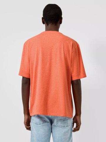 Q/S by s.Oliver Tricou barbati din amestec de bumbac, Relaxed fit, Portocaliu - Img 2
