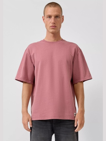 Q/S by s.Oliver Tricou la baza gatului barbati, din bumbac, Relaxed fit, Roz