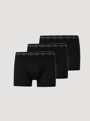 Q/S by s.Oliver Underwear barbati Set 3 perechi de boxeri, Negru