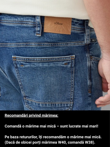 s.Oliver Big Sizes Blugi barbati big size Casby, cu talie medie, Relaxed fit, Straight leg, Albastru - Img 4