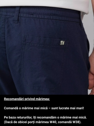 s.Oliver Big Sizes Pantaloni chino, barbati big sizes, Detroit, croiala Regular fit, Bleumarin inchis - Img 3