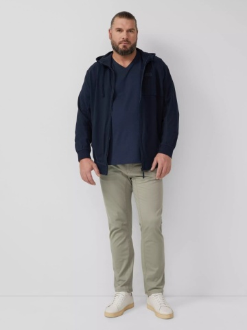 s.Oliver Big Sizes Tricou barbati big sizes, cu anchior, din bumbac, Bleumarin inchis - Img 4
