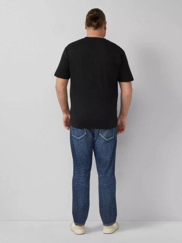s.Oliver Big Sizes Tricou barbati big sizes cu anchior, din bumbac, Regular fit, Negru - Img 2