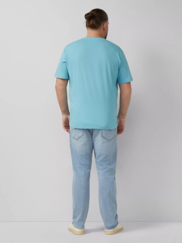 s.Oliver Big Sizes Tricou barbati big sizes cu anchior, din bumbac, Regular fit, Albastru deschis - Img 2
