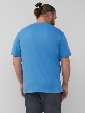 s.Oliver Big Sizes Tricou barbati big sizes cu decolteu in V, croiala Regular Fit, Albastru - Img 2