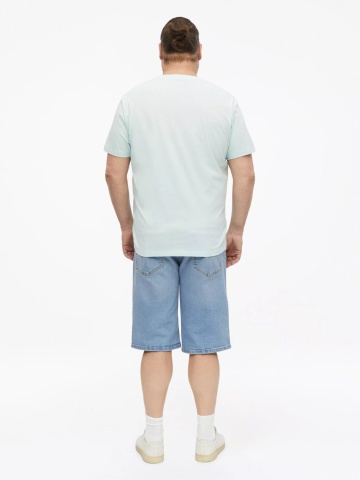 s.Oliver Big Sizes Tricou barbati big sizes cu decolteu la baza gatului, din bumbac, Turcoaz - Img 6