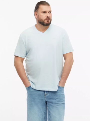 s.Oliver Big Sizes Tricou cu anchior, barbati big sizes, din bumbac, Regular fit, Albastru deschis