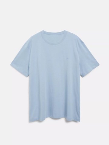s.Oliver Big Sizes Tricou cu decolteu la baza gatului, barbati big sizes, din bumbac, Regular fit, Albastru - Img 8