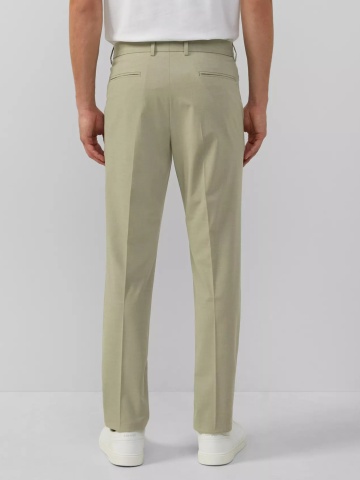 s.Oliver BLACK LABEL Pantaloni costum barbati, Slim fit, Verde masliniu - Img 2
