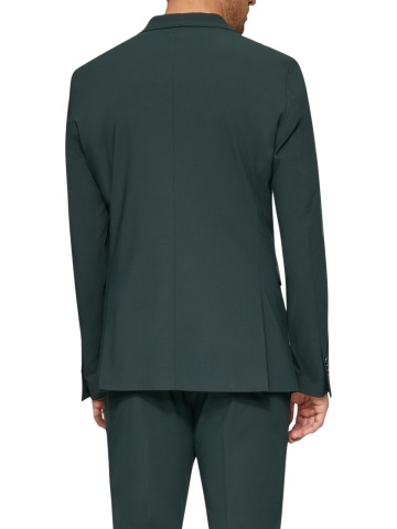 s.Oliver BLACK LABEL Sacou elegant barbati, croiala Slim fit, Verde inchis - Img 2