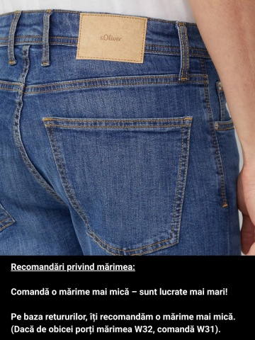 s.Oliver Blugi barbati Nelio, cu talie medie si croiala Slim fit, Albastru - Img 3