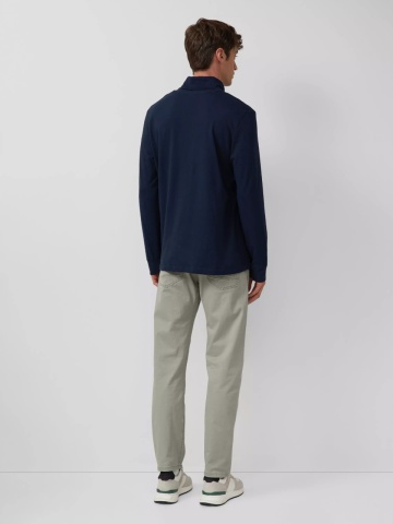 s.Oliver Bluza barbati, cu guler si croiala Regular Fit, Bleumarin inchis - Img 5