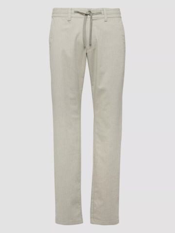 s.Oliver Pantaloni chino barbati, din bumbac, cu talie medie, Regular fit, Straight leg, Phoenix, Verde masliniu - Img 7