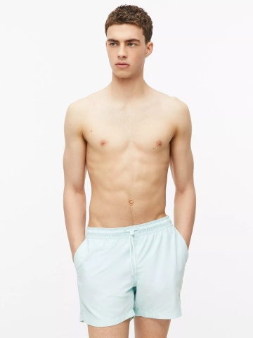 s.Oliver Pantaloni scurti barbati pentru inot cu croiala Regular fit, Turcoaz deschis