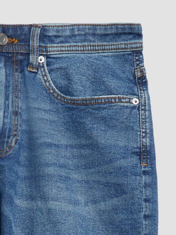 s.Oliver Pantaloni scurti de blug barbati, din bumbac, cu talie medie, Regular fit, Albastru - Img 9