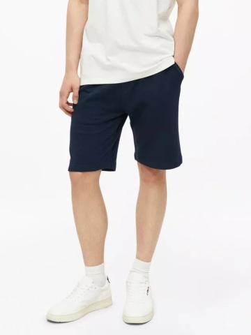 s.Oliver Pantaloni scurti sport, barbati, din bumbac, cu talie medie, Relaxed fit, Detroit, Bleumarin inchis