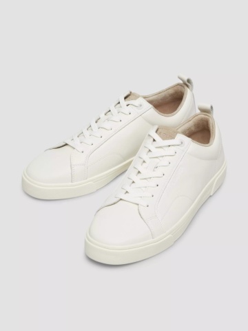 s.Oliver Sneakers barbati, casual din piele naturala, Alb - Img 2