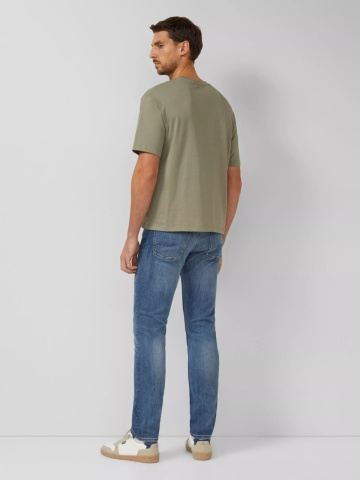 s.Oliver Tricou barbati, din jerseu gros de bumbac, Modern fit, Olive - Img 2