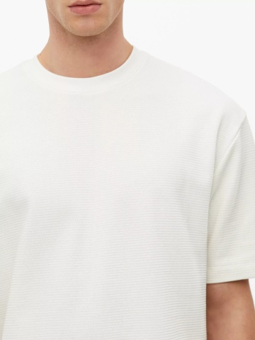 s.Oliver Tricou barbati la baza gatului din bumbac, Regular fit, Alb - Img 3