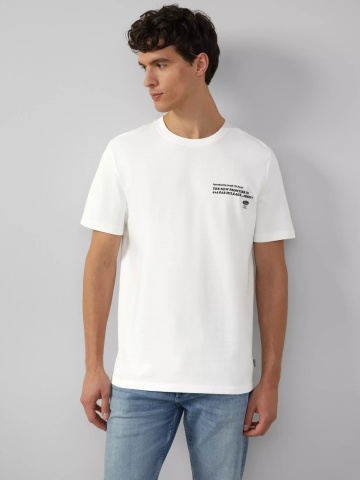 s.Oliver Tricou barbati la baza gatului, Regular fit, cu imprimeu Ford®, Alb