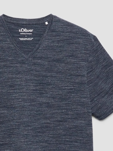 s.Oliver Tricou cu anchior, barbati, din amestec de bumbac, Regular fit, Bleumarin inchis - Img 8
