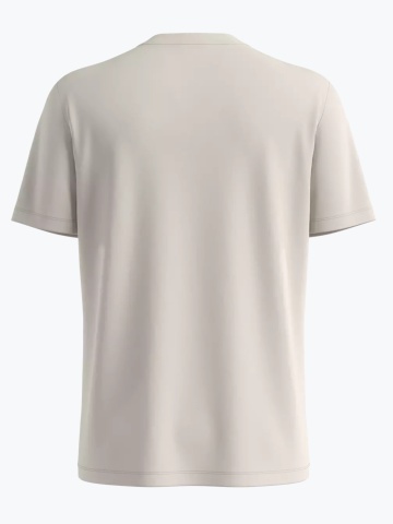 s.Oliver Tricou cu decolteu la baza gatului, barbati, din bumbac, Regular fit, Bej deschis - Img 2