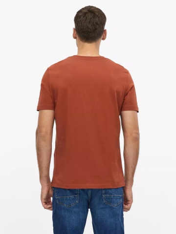 s.Oliver Tricou cu decolteu la baza gatului, barbati, din bumbac, Regular fit, Maro - Img 2