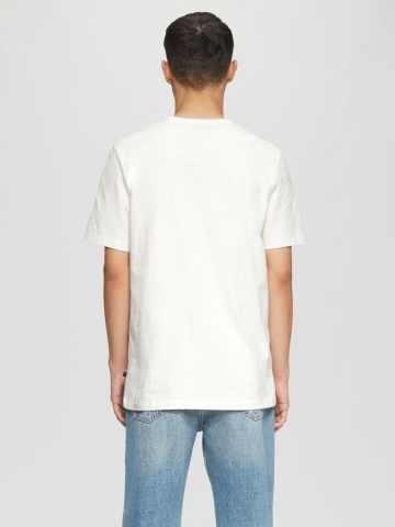 Tricou barbati cu decolteu la baza gatului, croiala Regular Fit, Alb - Img 2