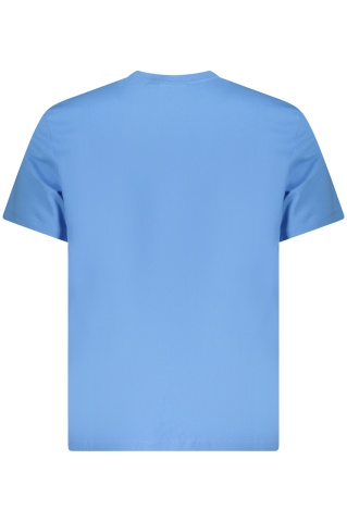 Calvin Klein Tricou barbati, cu imprimeu cu text, Regular fit, Albastru deschis - Img 2