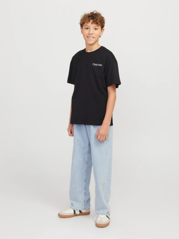 Jack & Jones Blugi baieti, ALEX, cu talie inalta si croiala Baggy Fit, Albastru deschis - Img 5