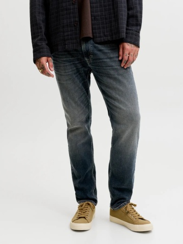 Jack & Jones Blugi barbati CLARK DUKE, cu talie medie si croiala Regular fit, Albastru inchis