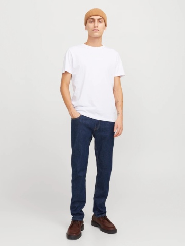 Jack & Jones Blugi barbati GLENN, talie joasa, croiala Slim fit, Albastru inchis - Img 6