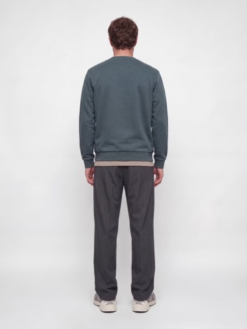 Jack & Jones Bluza barbati, simpla cu decolteu la baza gatului, JJEBRADLEY, Gri albastrui - Img 2
