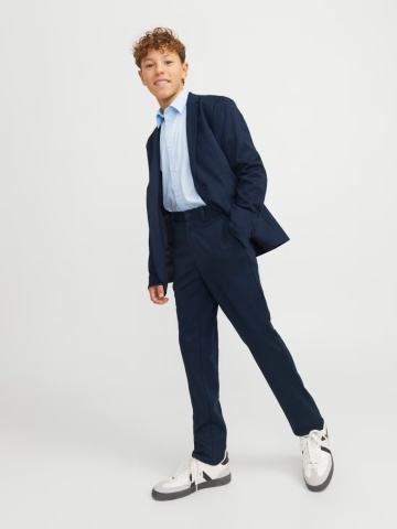 Jack & Jones Costum baieti, JJEJAXON, croiala Slim Fit, Bleumarin inchis - Img 7