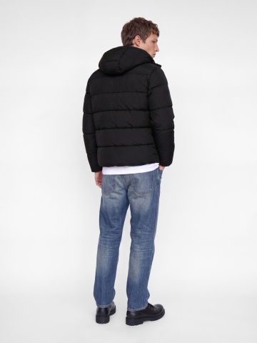 Jack & Jones Geaca barbati, PUFFER, cu gluga, Regular fit, JJEFREDDIE, Negru - Img 5