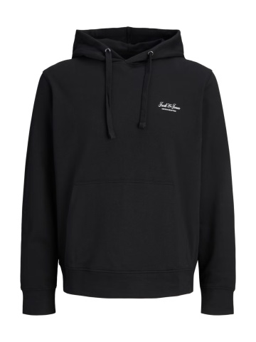 Jack & Jones Hanorac barbati, cu buzunar tip marsupiu, Relaxed Fit, JJEARCHIVE, Negru - Img 8