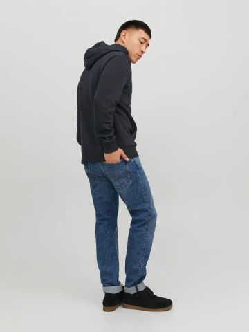 Jack & Jones Hanorac barbati fara fermoar, imprimeu cu logo, Negru - Img 7