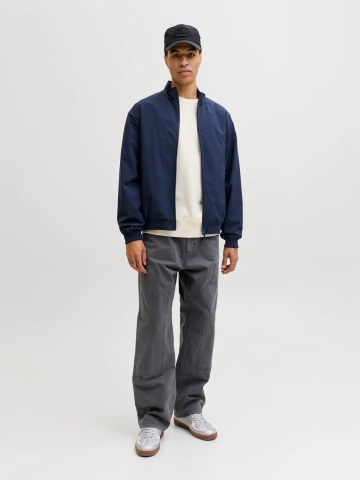 Jack & Jones Jacheta bomber barbati, Regular fit, JJECHARGE, Bleumarin inchis - Img 6