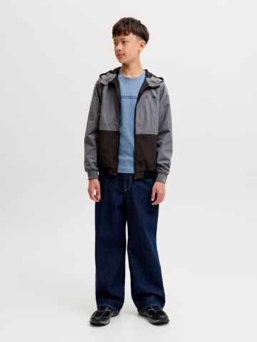 Jack & Jones Jacheta softshell, baieti, cu gluga, Regular fit, Gri inchis - Img 6