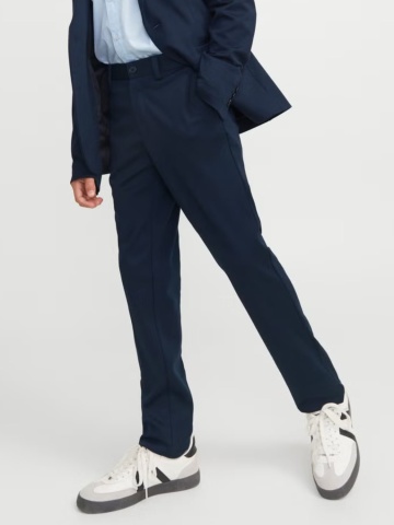 Jack & Jones Pantaloni baieti, JJEJAXON, croiala Slim Fit, Bleumarin inchis - Img 4