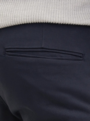 Jack & Jones, Pantaloni chino barbati, cu talie medie, Relaxed Fit, JPSTKANE BARRET, Bleumarin inchis - Img 4