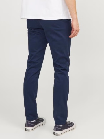 Jack & Jones, Pantaloni chino, barbati, Jpstmarco Bowie, Slim fit, Bleumarin inchis - Img 2