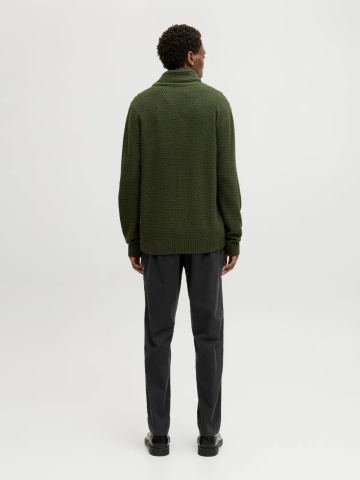 Jack & Jones, Pantaloni chino barbati, Kenso, casual, cu talie medie si croiala Conica, Negru - Img 6